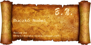 Buczkó Noémi névjegykártya